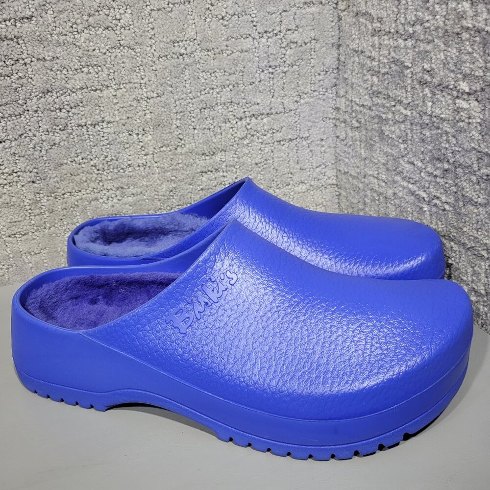 Birkenstock Super-Birki Lambskin Shearling Men's Size EU 44 US 11 Blue Clogs. R